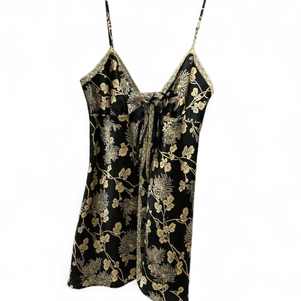 Victoria's Secret Black and Gold Floral Lingerie